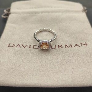 David Yurman Silver and Gold Ring Size 7